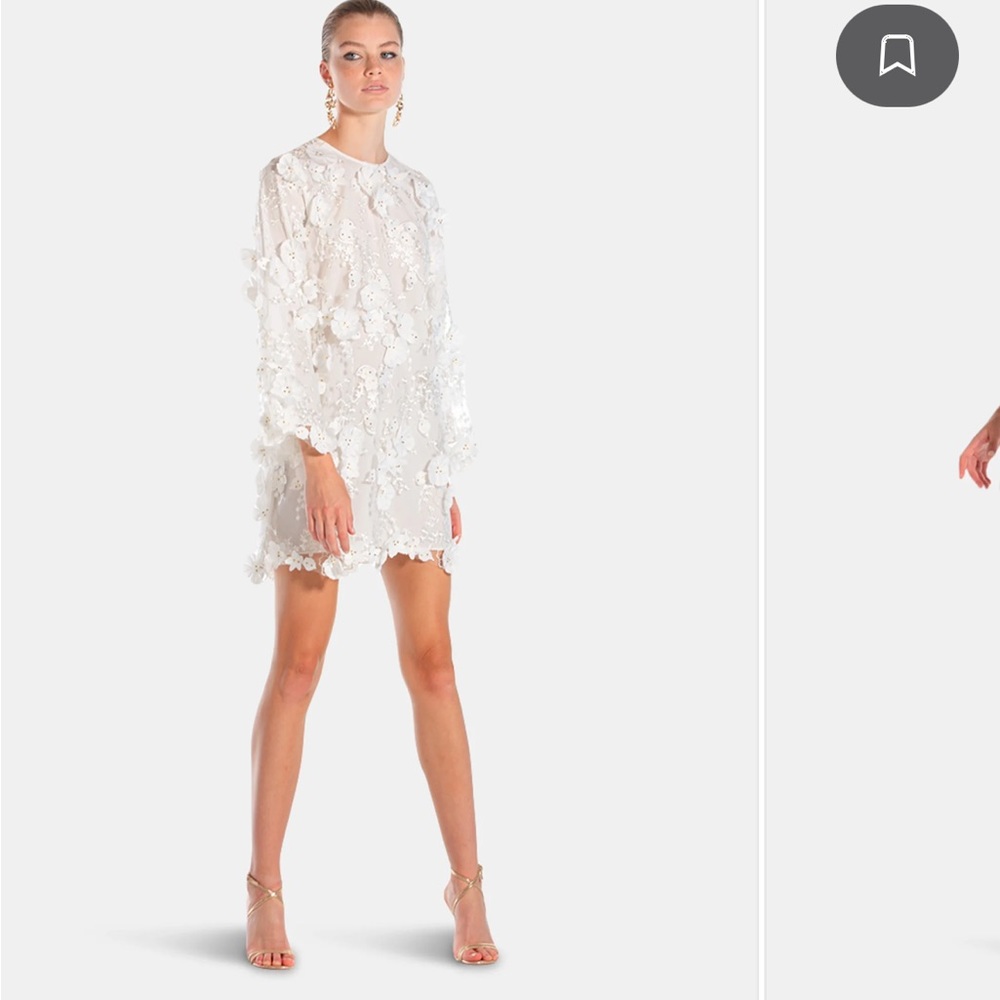 Mestiza flora mini dress white